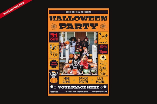 Vektor halloween-party-flyer