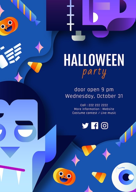 Halloween-party-poster-vorlage