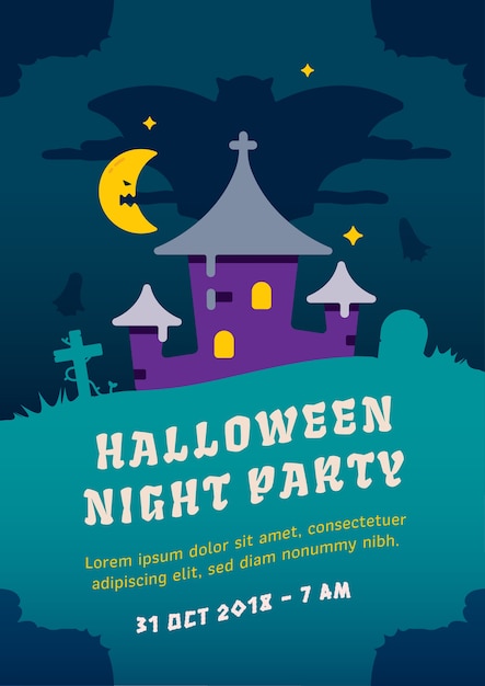 Halloween-party-poster-vorlage