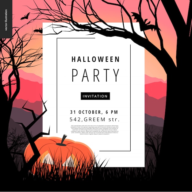 Halloween-partyplakat