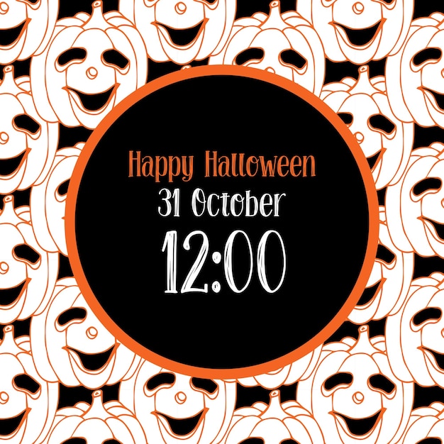 Halloween-plakat. gruselige einladungsflyer-vorlage mit horrorsymbolen.