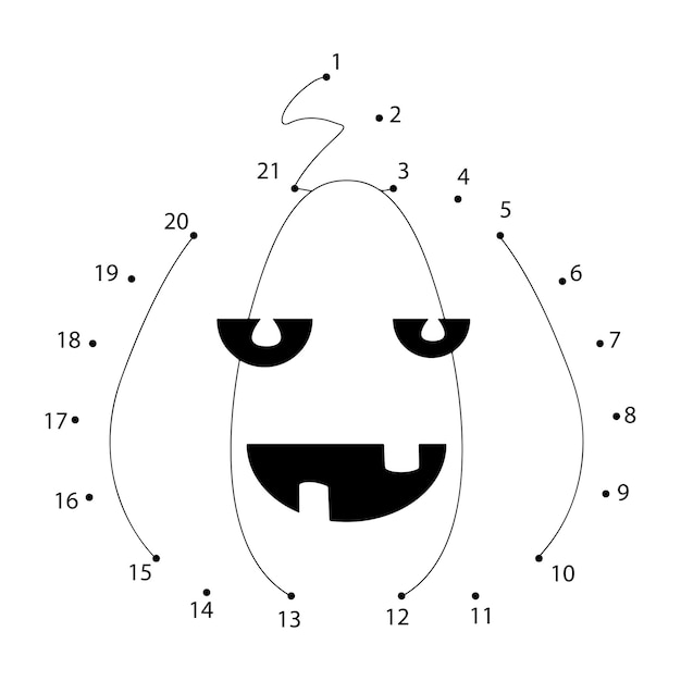 Halloween punkt zu punkt für kinder