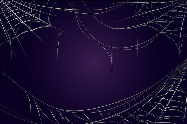 Vektor halloween spinnennetz hintergrund