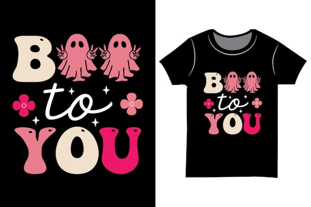 Halloween-sublimations-t-shirt-design. geschenk-shirt. buh für dich.