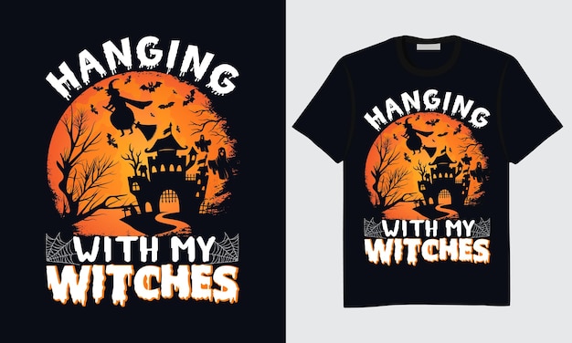 Halloween-T-Shirt-Design, glückliches Halloween-T-Shirt, trendiges Halloween-T-Shirt-Design, Halloween-T-Shirt