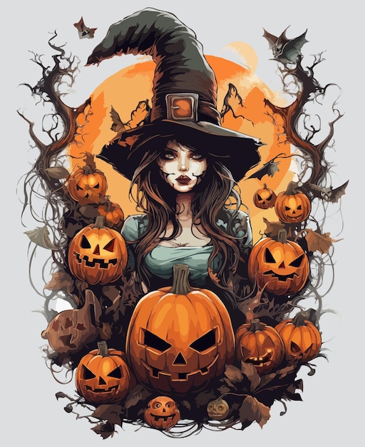 Halloween-T-Shirt-Design-Hintergrund