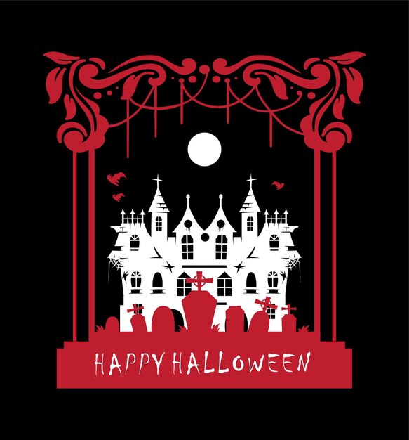 Vektor halloween-t-shirt-design-illustrationskonzept