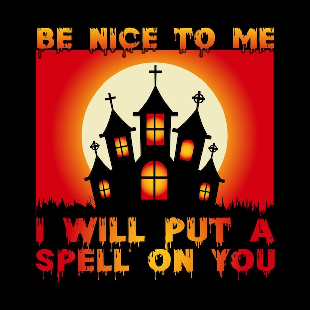 Halloween-t-shirt-design und vektor