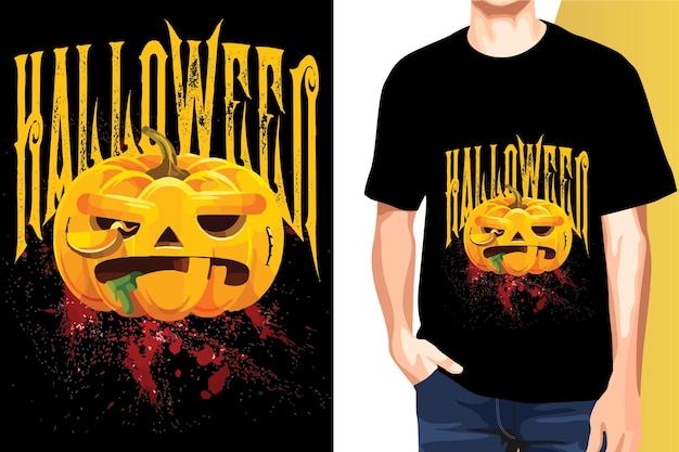 Vektor halloween-t-shirt-design-vektorvorlagen