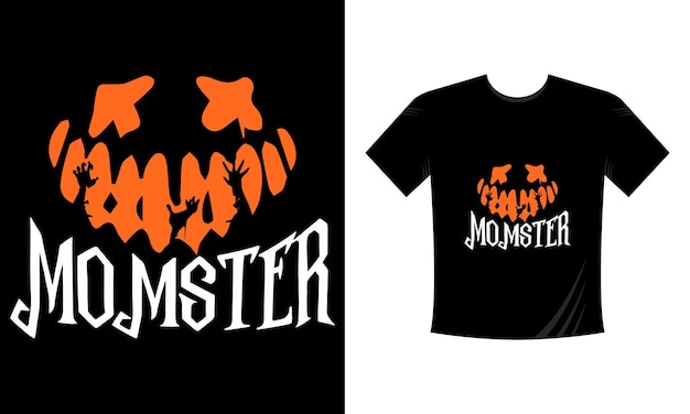 Halloween-t-shirt-design-vorlage. halloween-t-shirt mit nacht, mond, nachthintergrund