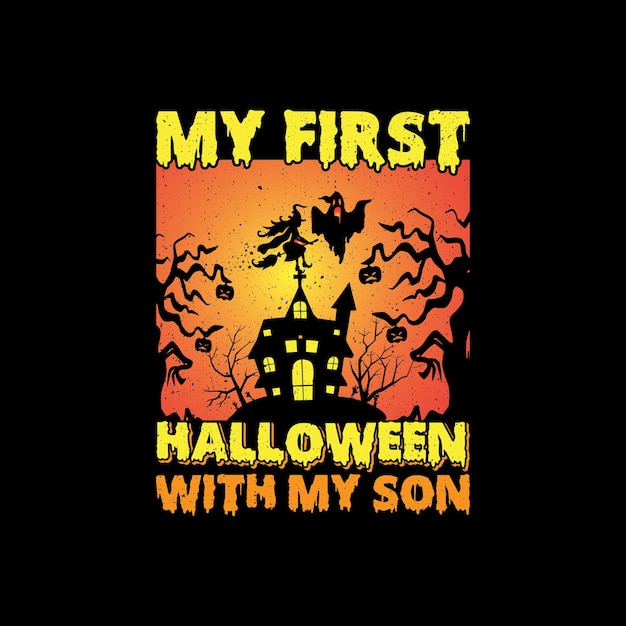 Vektor halloween-t-shirt-design