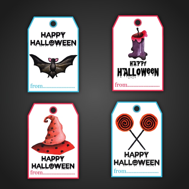 Halloween tags sammlung