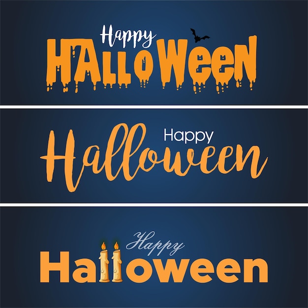 Halloween-text-kalligraphie für banner-posts mit dunklem hintergrund