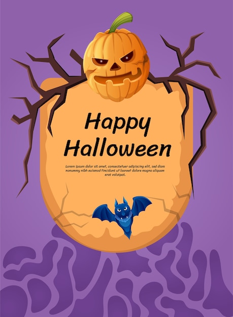 Halloween themenorientierte plakatentwurfsschablone