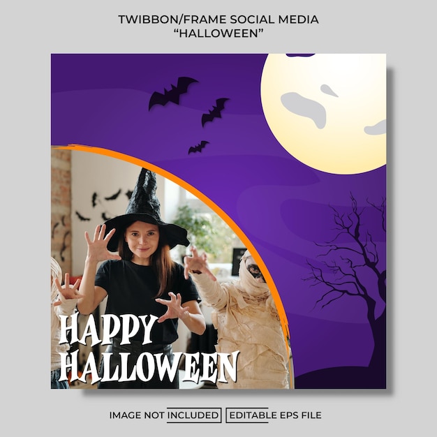 Halloween-twibbon-frame-social-media-template-design