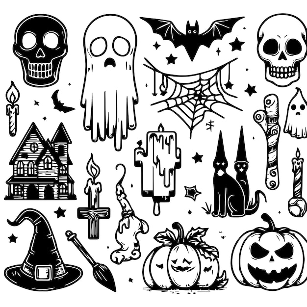 Halloween-Umrisszeichnung