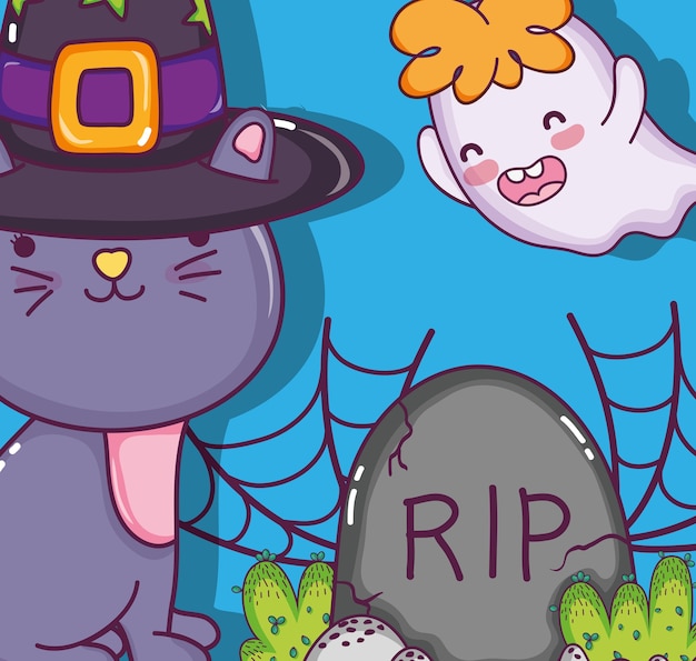 Vektor halloween und kinder cartoons