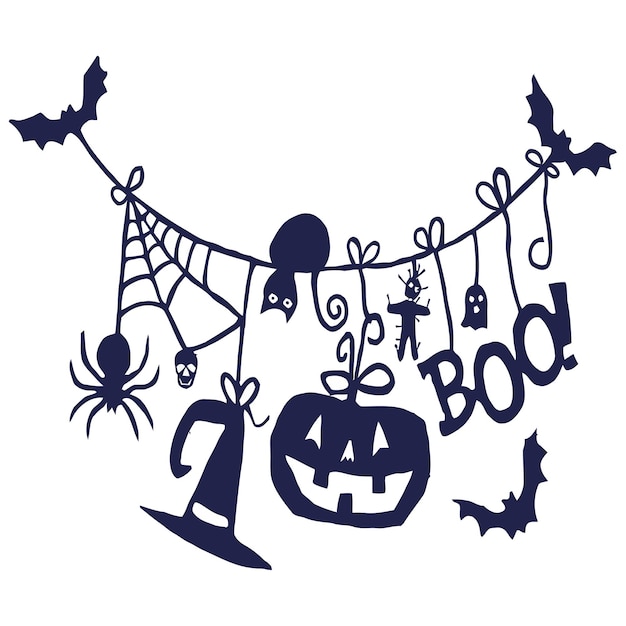 Halloween-vektoren, illustrationen, emojis und muster