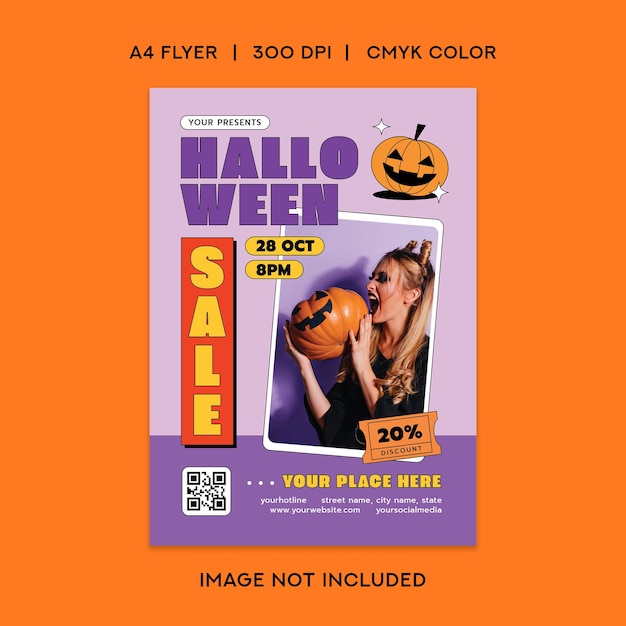 Halloween-verkaufsflyer