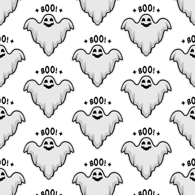 Hallowen boo ghost pattern design victor