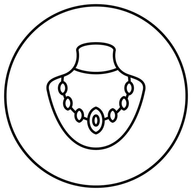 Vektor halsband-ikonen vektorbild kann für mode verwendet werden