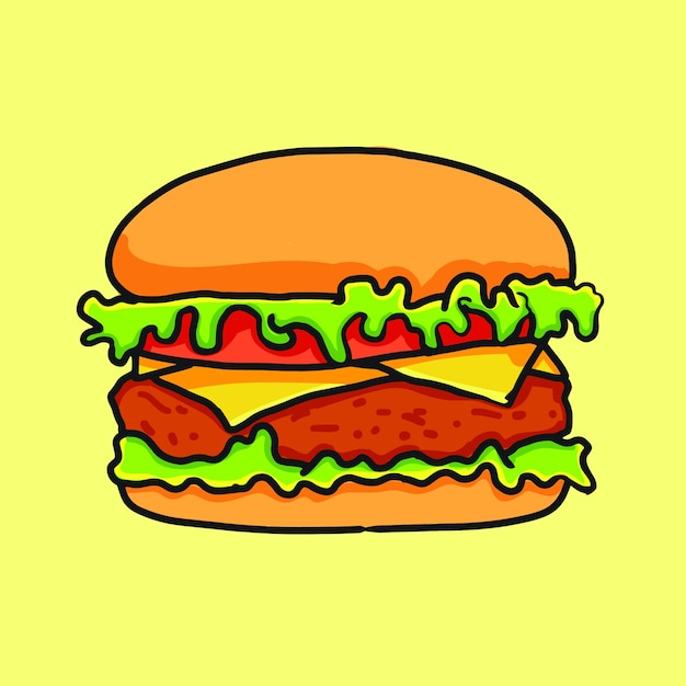 Hamburger cartoon vektor