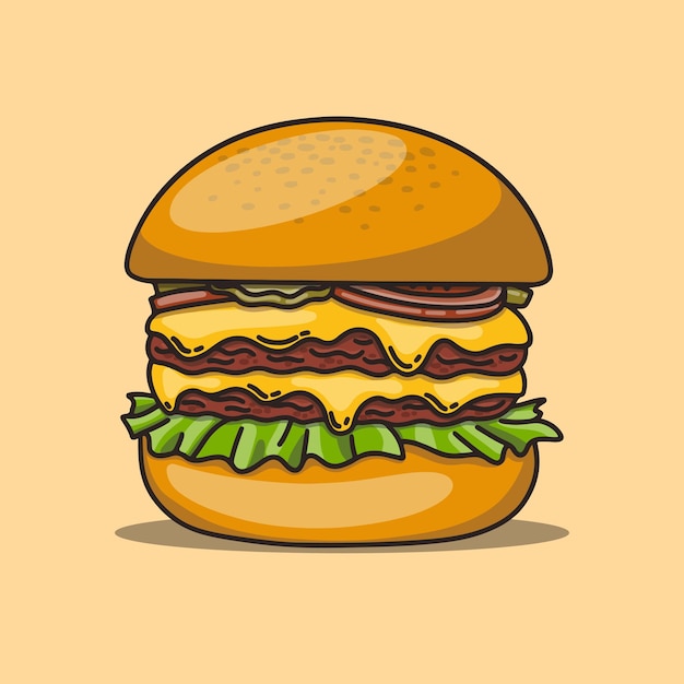 Hamburger mit Fleisch und Käse