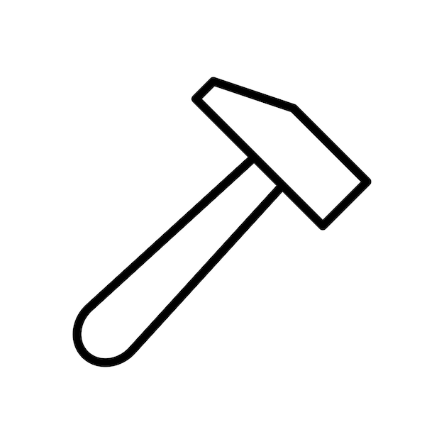 Hammer-Icon-Vektor-Design-Vorlage einfach und sauber