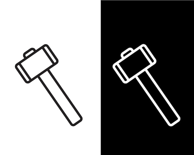 Hammer-Ikonen im Vektor-Flat-Stil