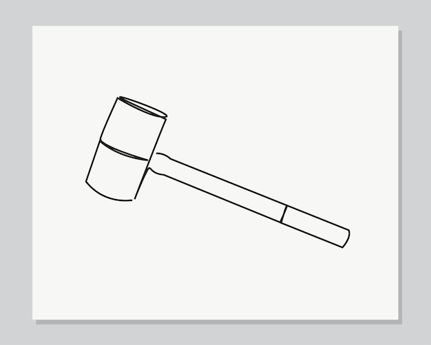 Hammer kontinuierliche einzeilige illustration