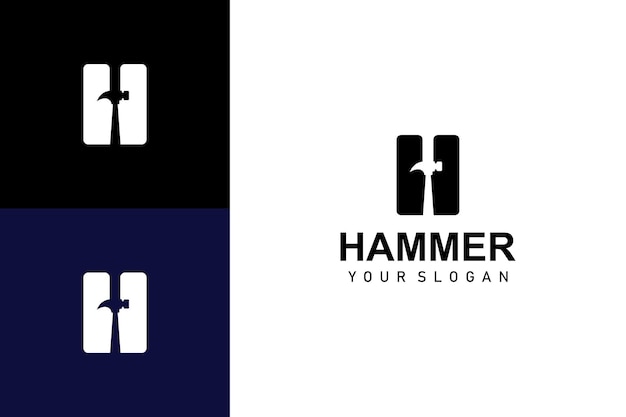 Hammer-Logo-Design und Symbole