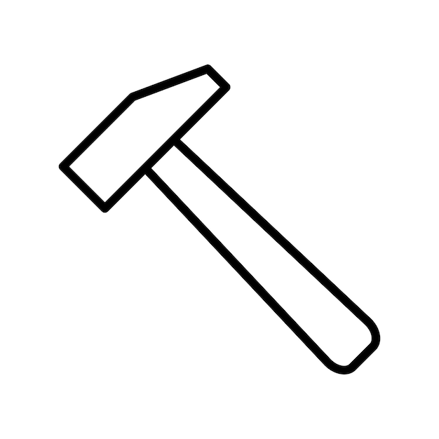 Hammer-Symbol-Vektor-Design-Vorlage auf weißem Hintergrund