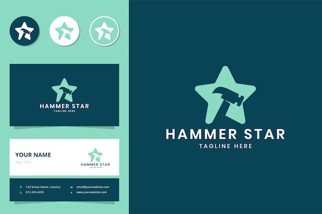 Hammerstern-negativ-weltraum-logo-design