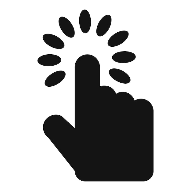 Hand-Cursor-Symbol Einfache Illustration des Hand-Corsor-Vektor-Symbols für das Web