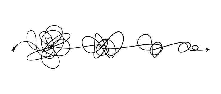 Vektor hand gezeichnet von tangle scrawl sketch abstrakte scribble-vektorillustration