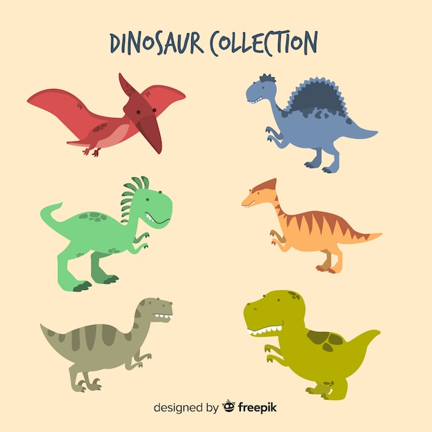 Hand gezeichnete Dinosauriersammlung