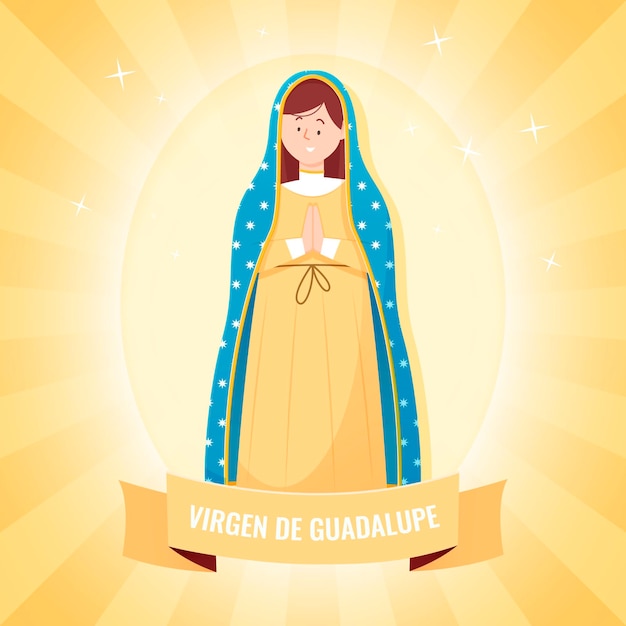 Hand gezeichnete Fiesta de la Virgen