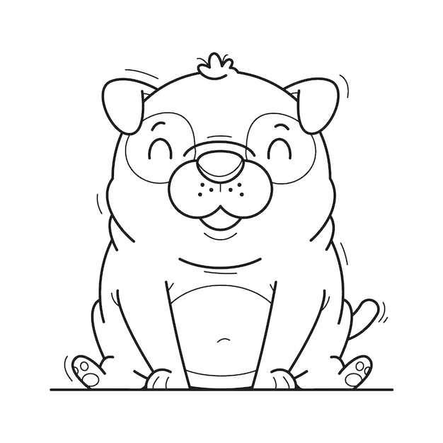 Hand gezeichnete Hundeentwurfsillustration