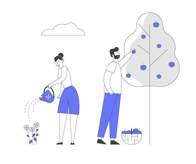 Hand gezeichnete Illustration von Menschen