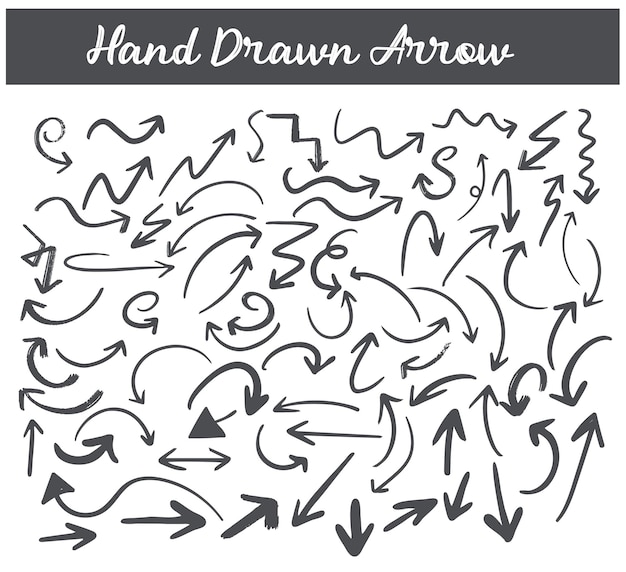 Hand gezeichnete Pfeilillustrationssammlung