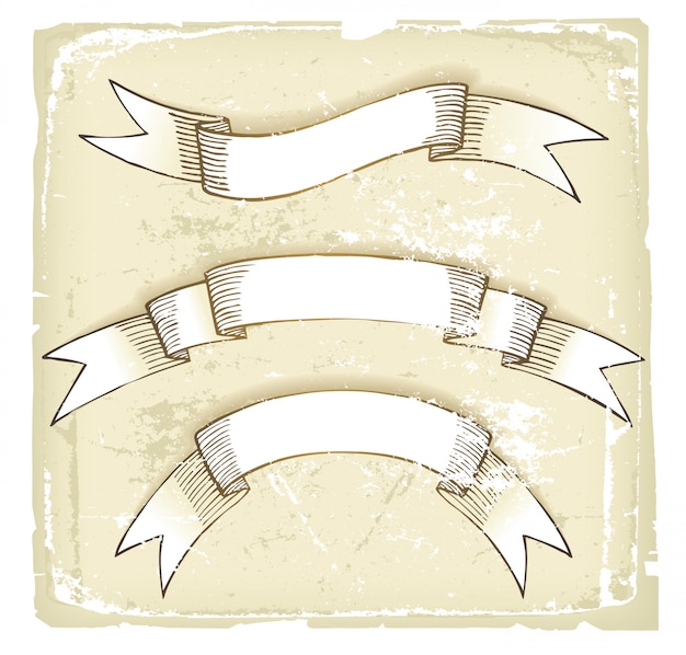 Hand gezeichnete Retro-Banner