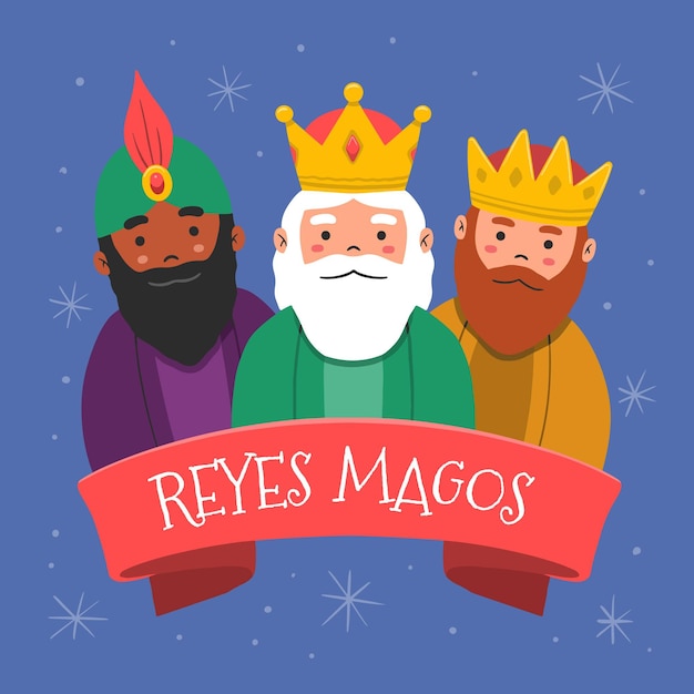 Hand gezeichnete reyes magos