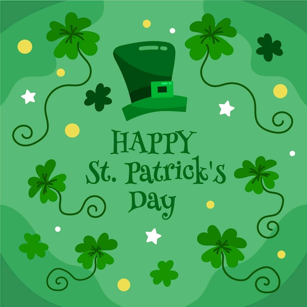 Hand gezeichnete st. patrick tag