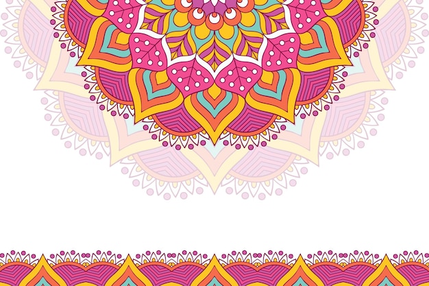 Hand gezeichnete Vintage Mandala Hintergrund