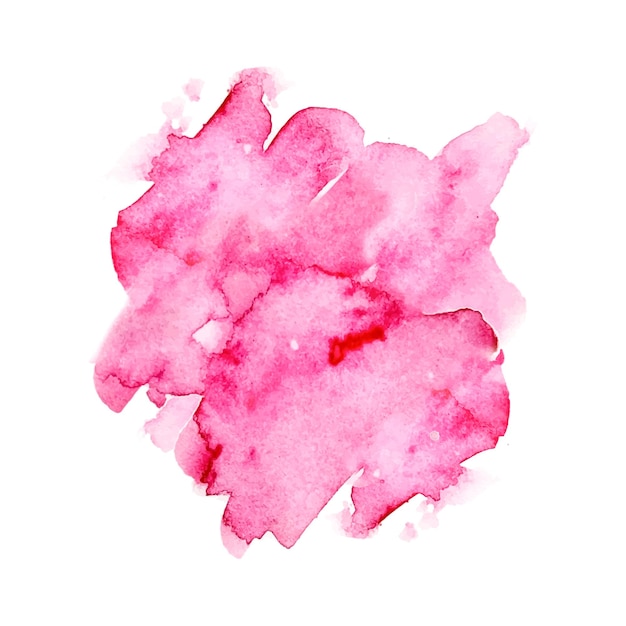 Vektor hand gezeichneter abstrakter aquarell-rosa-spritzer oder fleck-dekorativer design-hintergrund