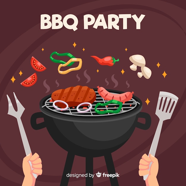 Hand gezeichneter BBQ-Hintergrund