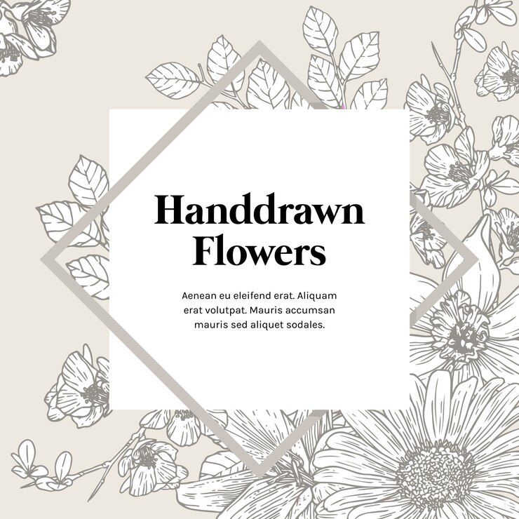 Hand gezeichneter Blumenrahmen