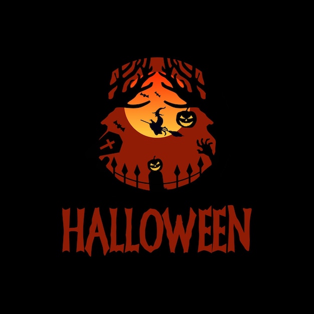 Hand gezeichneter flacher halloween-hintergrund