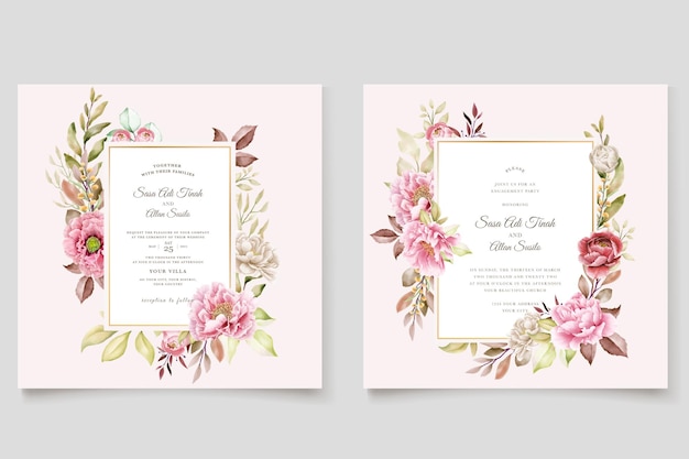 hand gezeichneter hintergrund und rahmenblumenmuster