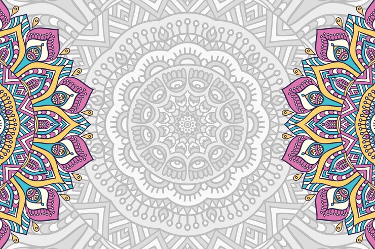 Vektor hand gezeichneter mandala hintergrund